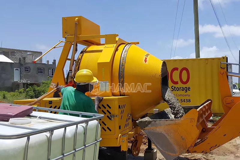 How to operate a diesel concrete mixer?