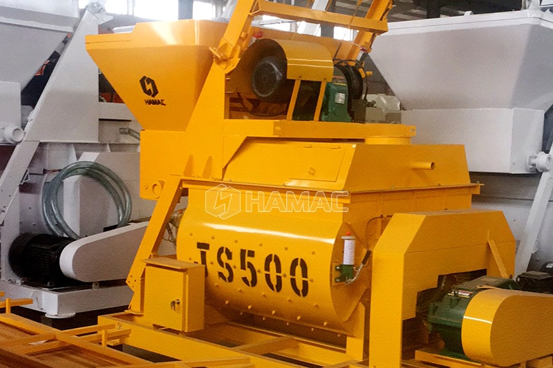 Brief introduction of twin shaft concrete mixer