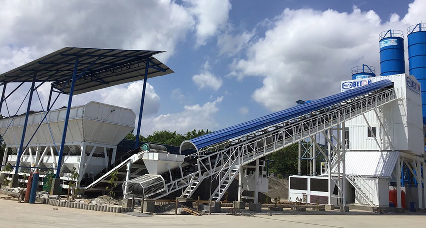 Container type concrete batching plant Hamac in Philippines 