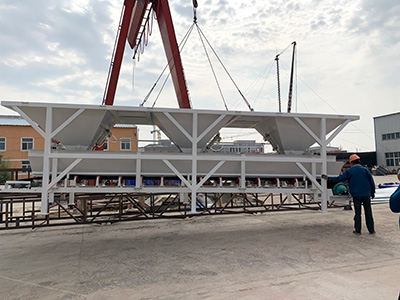 Hamac 35m3 concrete batching plant delivering to the Soccsksargen